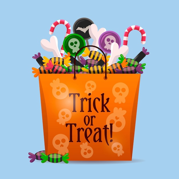 Free vector realistic halloween bag