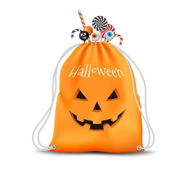 Realistic halloween bag