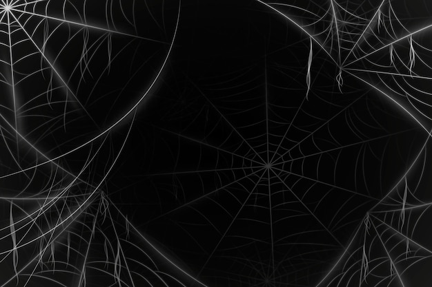 リアルなハロウィーンのクモの巣の背景