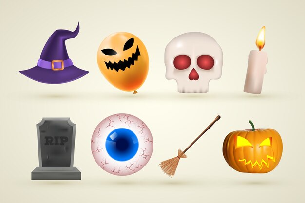 リアルなハロウィーン要素コレクション