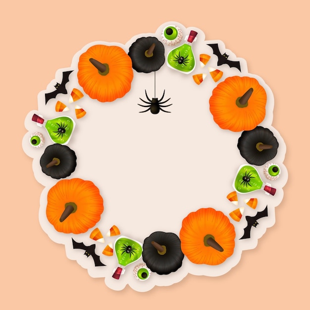 Free vector realistic halloween frame