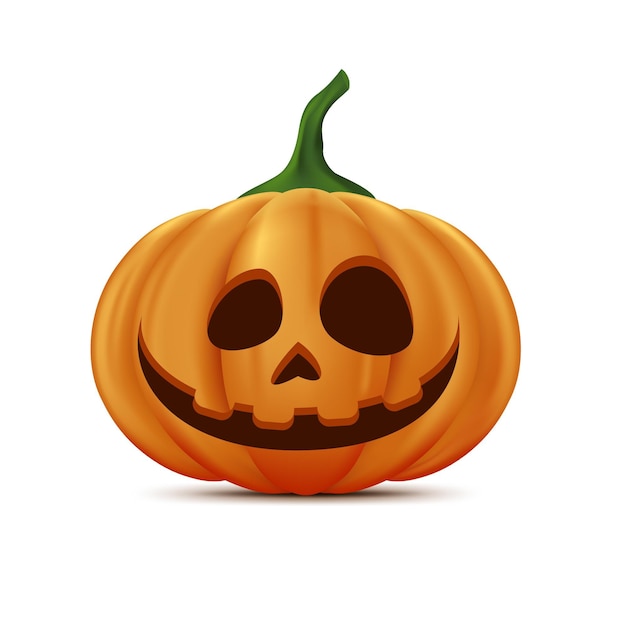 Vettore gratuito realistico concetto di zucca di halloween