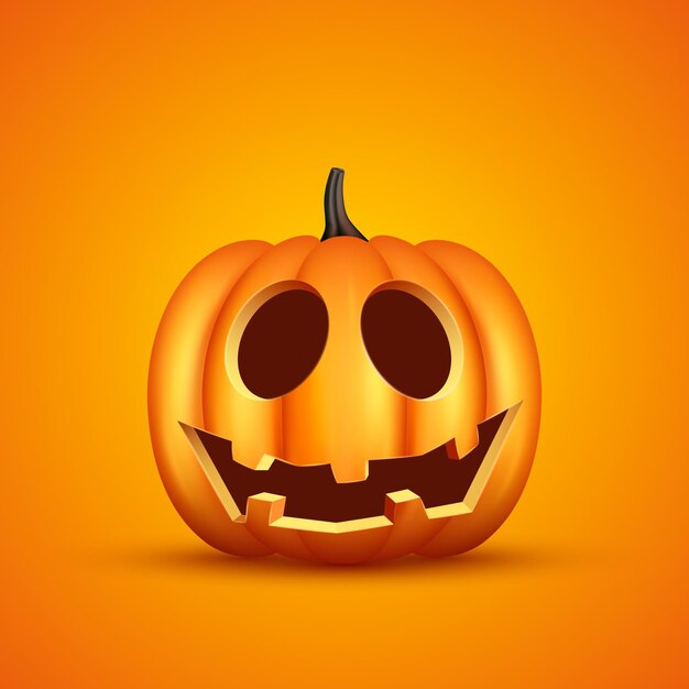 Realistic halloween pumpkin illustration