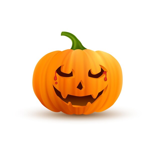 Realistic halloween pumpkin illustration