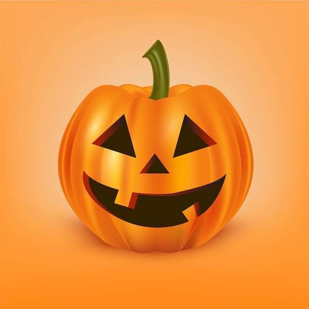 Realistic halloween pumpkin illustration