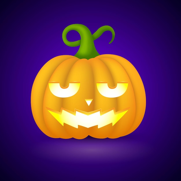 Free vector realistic halloween pumpkin