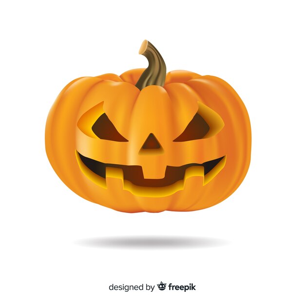 Realistic halloween pumpkin 