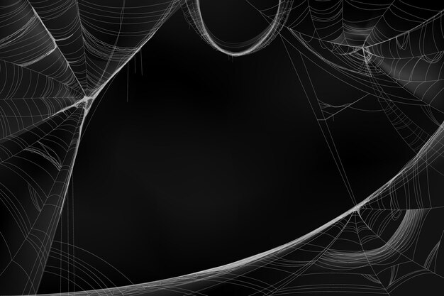 Realistic halloween spider web background