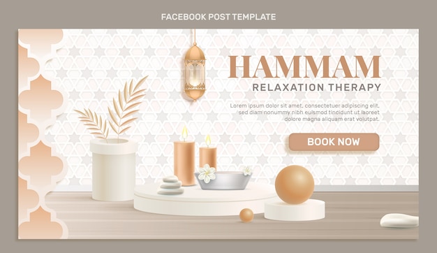 Realistic hammam facebook post