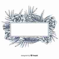 Free vector realistic hand drawn floral banner