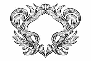 Free vector realistic hand drawn ornamental border