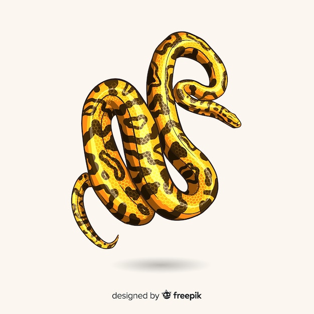 Realistic hand drawn snake background