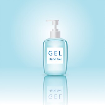 Download Free Free Vector Realistic Hand Sanitizer Bottle Mockup Concept Design PSD Mockup Template