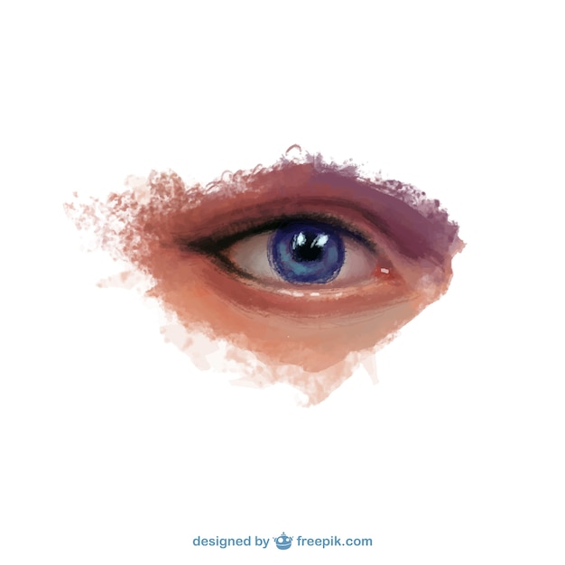 Realistic hand painted eye