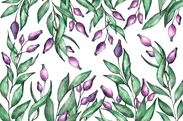 Бесплатное векторное изображение Реалистичная ручная роспись цветочный фон