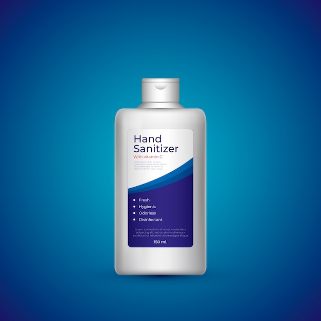 Free vector realistic hand sanitizer concept