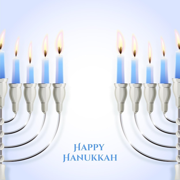 Vettore gratuito sfondo realistico di hanukkah