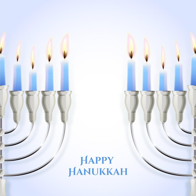 Realistic hanukkah background