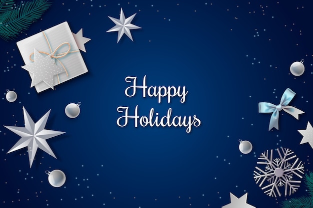 Free Vector | Realistic happy holidays background