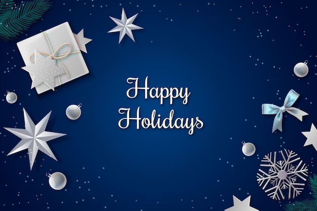 Free vector realistic happy holidays background