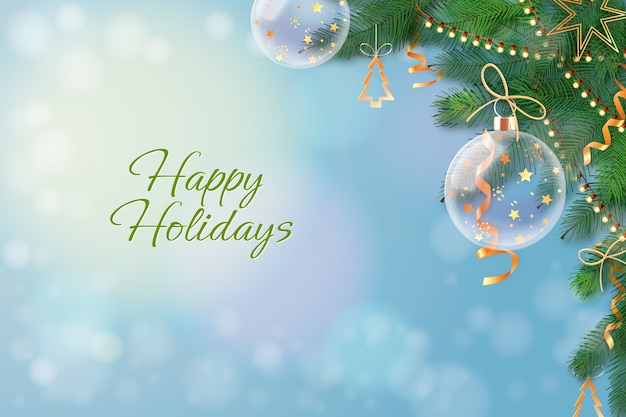 Free vector realistic happy holidays background