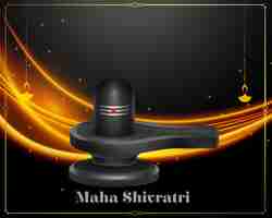 Vettore gratuito realistico design di sfondo festivo di happy maha shivratri