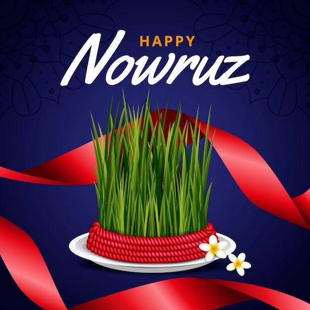 Realistic happy nowruz
