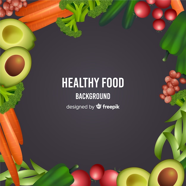 Free vector realistic healthy food background