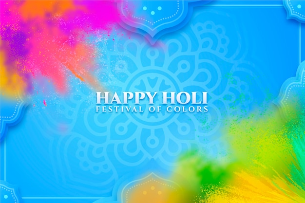 Free vector realistic holi background