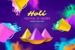 Free vector realistic holi background