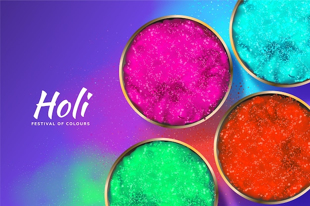 Free vector realistic holi background