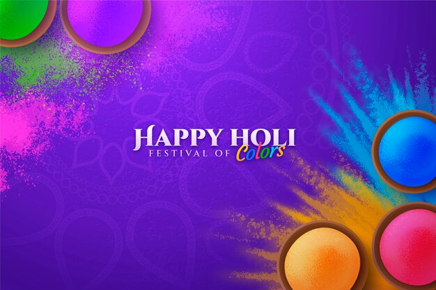 Realistic holi background