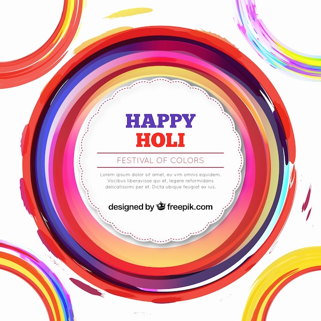 Realistic holi festival background