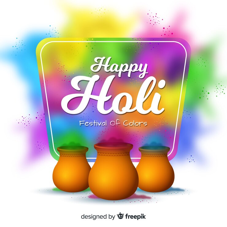 Free Vector realistic holi festival background