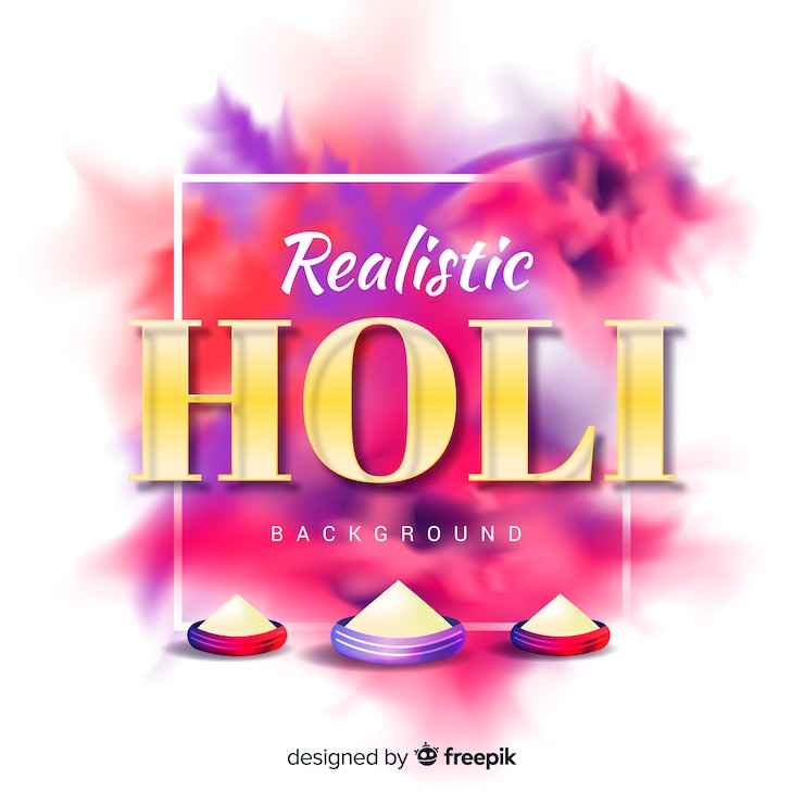 मुफ़्त वेक्टर realistic holi festival background