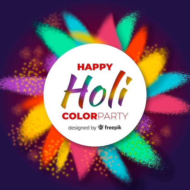 Free vector realistic holi festival background