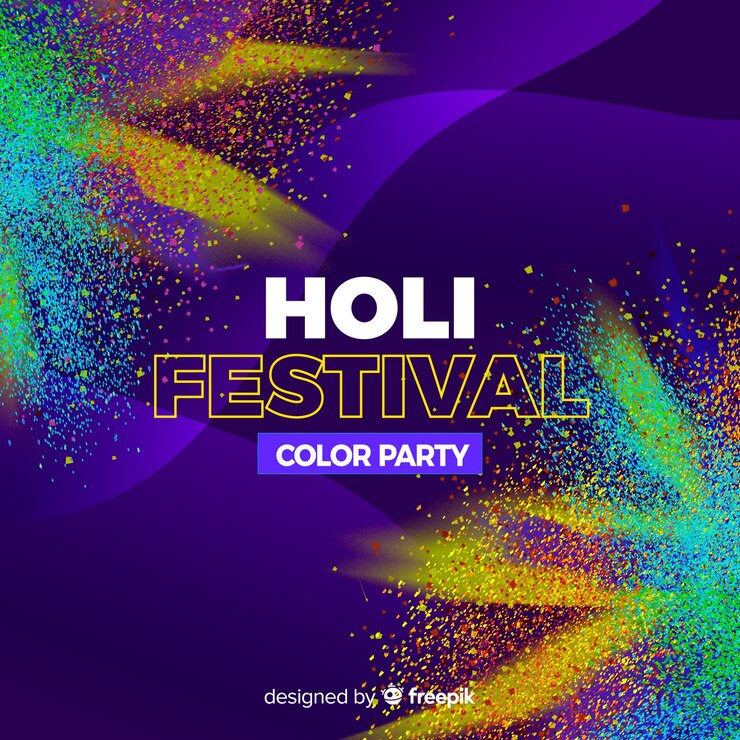 Free Vector realistic holi festival background