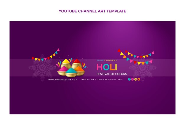 사실적인 holi youtube 채널 아트