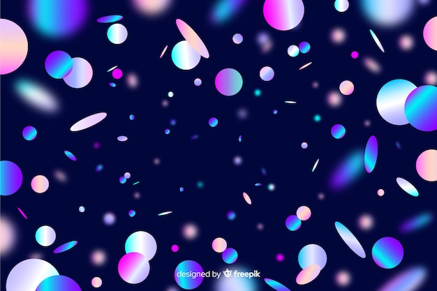 Free vector realistic holographic confetti background