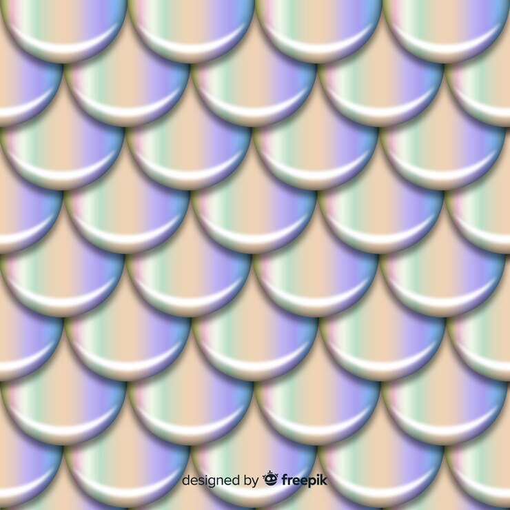 Free Vector realistic holographic mermaid tail background