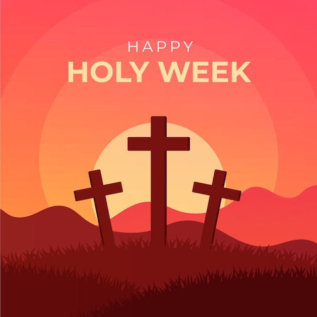 Free vector realistic holy week concept