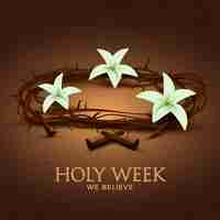 Free vector realistic holy week concept