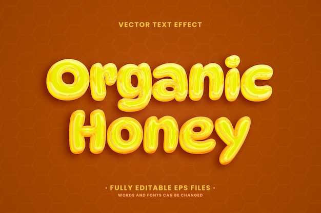 Free vector realistic honey text effect