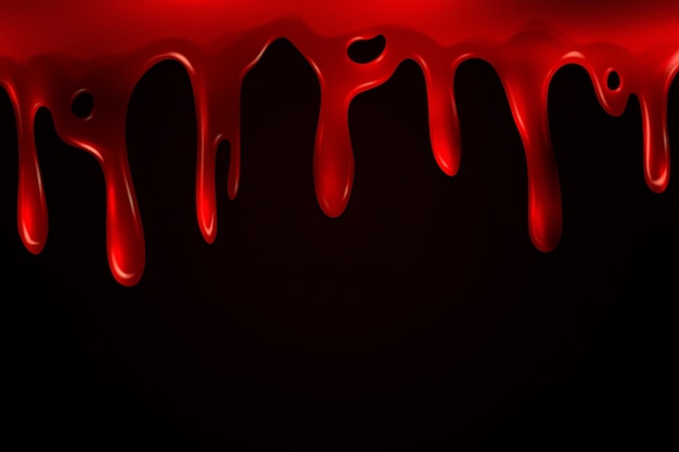 Free vector realistic horror blood dripping background