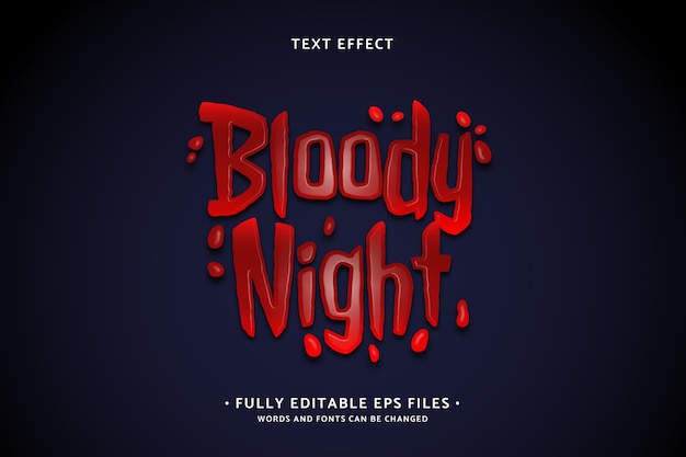 Realistic horror bloody text effect