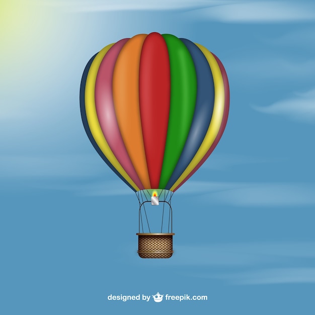 Free vector realistic hot air balloon