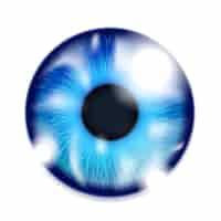 Бесплатное векторное изображение Реалистичный человеческий глаз изолирован