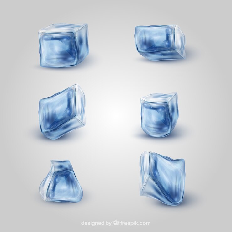 Free Vector realistic ice cube collection