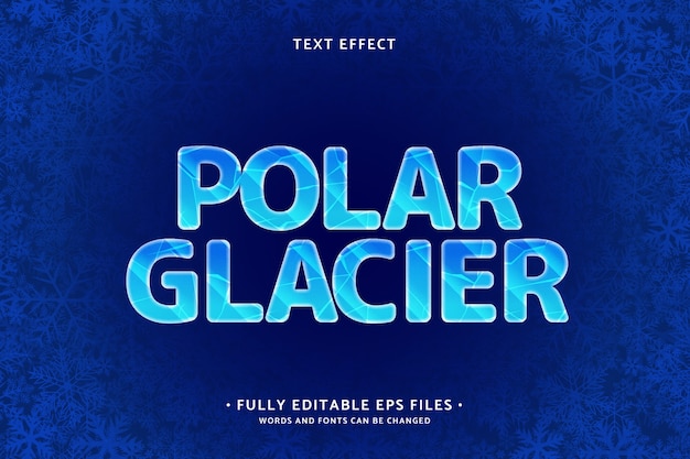 Realistic ice text effect