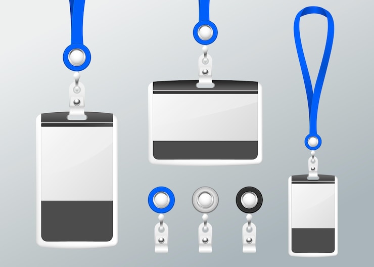 Free Vector realistic id card stationery collection